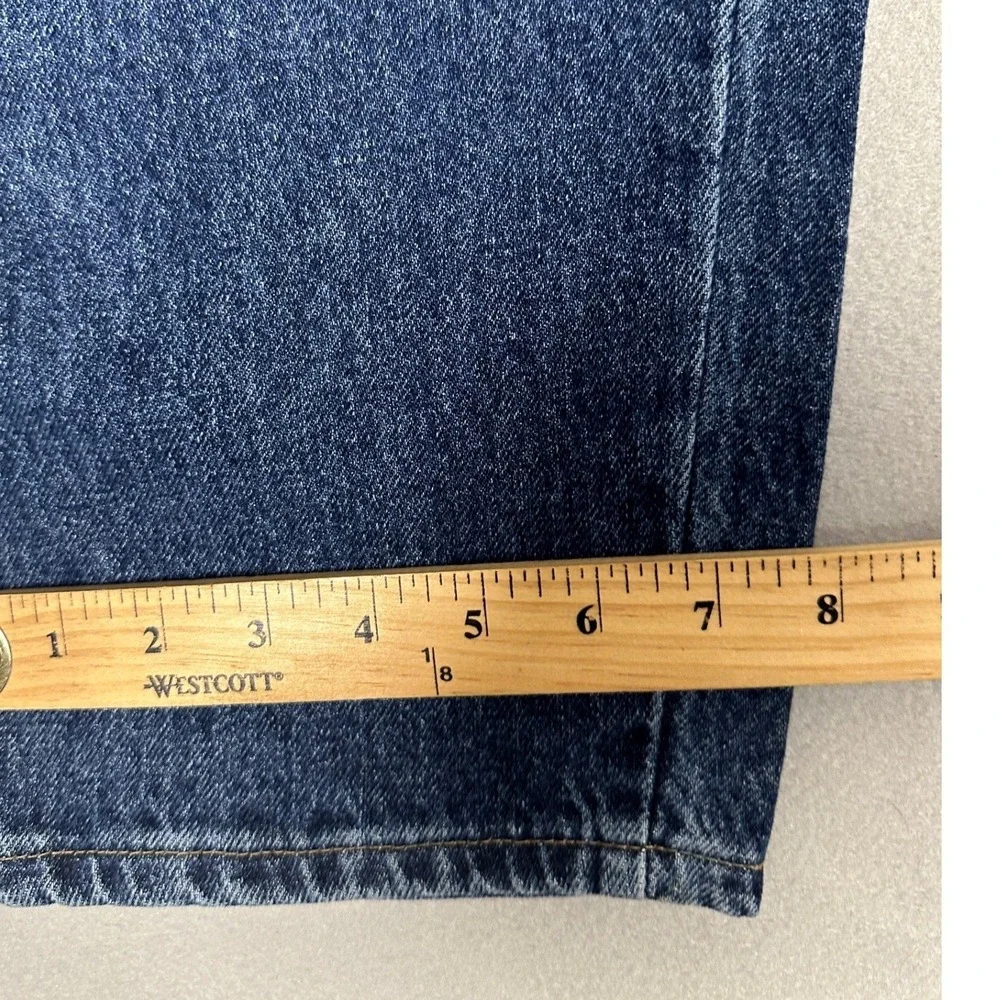 Wrangler Authentic Jeans Mens 36X32 Blue Straight Leg 5-Pocket Denim Made In USA